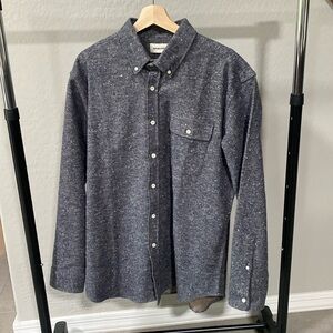 Taylor Stitch Gray/Blue Long-Sleeve Button up Shirt